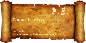 Mauer Elvira névjegykártya